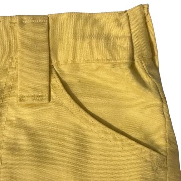 Farah Yellow Solid Vintage Boys Shorts Size 4 Preppy Golfcore USA Made - Picture 3 of 7